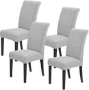 Joccun Chair Covers for Dining Room Set of 4, Dining Chair Slipcovers Stretch Dining Room Chair Covers Seat Protector,Washable Parsons Chair Cover for Home,Hotel,Banquet(Silver,4 Pack) by CozyNest Decor