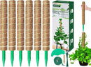 EAONE Moss Pole 126 Inch, 6 Pack 21" Monstera Plant Support for Climbing Potted Live Plants Indoor, Stackable Coco Coir Moss Sticks Monstera Stakes for Pothos Philodendron, with Garden Labels & Ties by GreenHaven Gardens