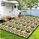 WILDROOTS 5x8 Feet Plastic Tropical Green Outdoor Rug, Stain Resistant Waterproof Reversible Outdoor Patio Rug, Fade Resistant Camping Rug by GreenHaven Gardens