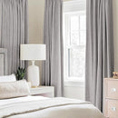 MIULEE Linen Texture Curtains for Bedroom Solid 100% Blackout Thermal Insulated Greyish White Curtains Grommet Room Darkening Drapes for Living Room Nursery 52x45 Inch (2 Panels) by TinyTreasures Baby Boutique