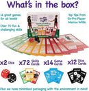 Shuffle Up Tennis Card Games - 70+ Fun & Active Skills Cards for Kids, Fitness Cards Develop Fundamentals, Stamina & Strength, Easy to Play for Kids | Multiple Skill Level Cards Include 2 Dices by TinyTreasures Baby Boutique