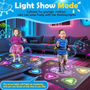 Large Double Electronic Dance Mats, Dance Pad with LED Light & Wireless Bluetooth, Music Dance Toy with 6 Game Modes, Challenge Game for Single & Double Players, Dance Mat Toy for 3-12 Year Old Girls by TinyTreasures Baby Boutique