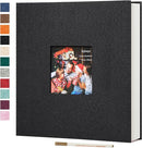 Spbapr Large Photo Album Self Adhesive 60 Pages Linen cover DIY Magnetic Scrapbook album with A Metal Pen Hold 4x6 5x7 6x8 8x10 10x12 Pictures Black by TinyTreasures Baby Boutique