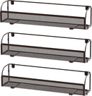 Simple Houseware Wall Mounted Spice Rack Shelves Organizer, Bronze, 3-Pack by CozyNest Decor