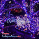 JMEXSUSS 500 LED Red White and Blue Lights 4th of July Decorations, 173ft 8 Modes 4th of July Lights Outdoor, Waterproof Patriotic String Lights Plug in for Memorial Day Independence Day Holiday Decor by GreenHaven Gardens