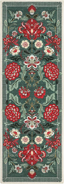 GarveeHome Floral Botanical 2x6 Washable Kitchen Runner Rugs Non Slip Grey Green Vintage Boho Cottage Long Rug for Hallways Bedroom Entryway Bathroom Mat with Rubber Back by TinyTreasures Baby Boutique