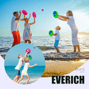 EVERICH Upgraded Toss and Catch Ball Game Set - Indoor and Outdoor Games for Kids 3-12, Beach Sand Pool Water Toy Includes 4 Paddles 4 Sticky Balls, Great Birthday Easter Gifts for Boys Girls by TinyTreasures Baby Boutique