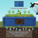 HDPE Raised Planter Box Outdoor,Rot-Resistant and Non-Cracking,Raised Beds for Gardening 29.5 * 14.4 * 9.8 in for Yard,Lawn,Outdoor Planter Boxes Rectangle with Drainage Holes Navy by GreenHaven Gardens