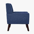 UIXE Accent Chairs Set of 2, Fabric Upholstered Armchair for Living Room, Comfy Arm Chair Single Sofa Bedroom Side Reading Seat - Flax Blue by CozyNest Decor