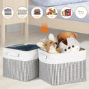 Kntiwiwo Foldable Storage Bin Collapsible Basket 12" x 10" x 9.5" Cube Storage Organizer Bins with Dual Carry Handles for Home Closet Shelves Drawers Organizer, Set of 3, Houndstooth by CozyNest Decor
