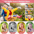 Digital Camera, 4K 64MP, 18X Zoom, Point and Shoot Digital Camera with 64GB TF Card & 2 Batteries, Portable Rechargeable Small Camera for Kids Teens Adult, Purple by TinyTreasures Baby Boutique