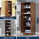 Sauder HomePlus Storage Pantry cabinets, ‎L: 23.25" x W: 17" x H: 71.18", Sienna Oak by CozyNest Decor