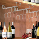 5 Pack Wine Glass Rack Stainless Steel Wine Glass Holder, 14inch Hanging Stemware Rack for Bar Kitchen Cabinet by CozyNest Decor
