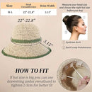 Floppy Big Beach Straw Hats for Women Foldable Summer Wide Brim Packable Sun Hat Womens Travel Straw Fedora Hat by GreenHaven Gardens