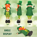 Large St Patricks Day Gnome Plush Decorations Outdoor, Cute Standing Saint Patricks Day Gnomes Gift Decor with Retractable Spring Legs, Placed Outside Yard/Porch/Garden/Indoor/Home/Office by GreenHaven Gardens