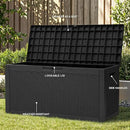 YITAHOME 60 Gallon Resin Deck Box, Weather Resistant Outdoor Rattan Storage Box, Lockable Indoor Outdoor Storage for Supplies and Essentials, Black by CozyNest Decor