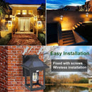 Solar Powered Wall Lanterns Outdoor with 3 Modes, Dusk to Dawn Motion Sensor LED Sconce Lights Waterproof, Exterior Front Porch Security Lamps Wall Mount Patio Fence Decorative Light Fixtures by CozyNest Decor