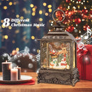 Christmas Snow Globes,Christmas Decorations for Home,with 6 Hour Timer,Musical Snow Globe,Battery Or USB Powered,Christmas Lantern,Christmas Festival Decor, Reindeer Vehicle