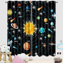 Outer Space Curtains for Boys - 2Pcs Solar System Print Curtain Panels for Boys Bedroom Planets Galaxy 95% Blackout Grommet Top Window Drapes for Living Room, 82" x 84" by TinyTreasures Baby Boutique