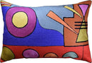 Lumbar Kandinsky Abstract Pillow Cover - Soul VI Modern Throw Pillowcase Modern Chair Cushion Contemporary Pillowsham Farmhouse Couch Cushions Hand Embroidered Wool Size 14x20 by CozyNest Decor