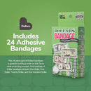 BioSwiss Bandages, Money Shaped Self Adhesive Bandage, Latex Free Sterile Wound Care, Fun First Aid Kit Supplies for Kids, 24 Count by TinyTreasures Baby Boutique