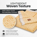 Gold Case Throw Blanket for Couch – 100% Recycled Turkish Cotton Blankets & Throws – Elegant Decorative Throw Blankets for Living Room Sofa – Woven Throws for Couch – Retro Mustard – 50x60 by CozyNest Decor