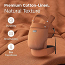 Momcozy Baby Carrier with Natural Cotton Linen, Built to Last, Ergonomic Design, 7-44lbs for Infant and Toddler, Lightweight and Comfortable, Hands-Free for Moms&Dads, Sepia by TinyTreasures Baby Boutique