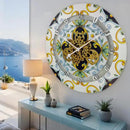 The Gears Clock Wall Clock Italy Collection with Moving Gears (Atrani, 24 inch Round) by CozyNest Decor