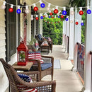 G40 LED Red White and Blue Lights, 27.8 FT 4th of July Lights Plug in with 25+3 Bulbs, Patriotic Decorations Outdoor String Light for Memorial Day Independence Day Patio Garden Backyard Bistro Decor by GreenHaven Gardens