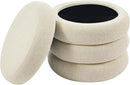 ONEVOG Round Storage Ottoman, 20" Small Ottomans Table with Removable Lid, Linen Fabric Soft Footrest Stools for Couch, Upholstered Stuffed Circle Seat for Living Room/Bedroom/Dorm/Vanity, Beige by CozyNest Decor