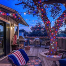 JMEXSUSS 2 Pack Red White and Blue Solar Lights 100LED 33ft Patriot Solar String Lights Waterproof, 8 Modes 4th of July Lights for Independence Day, Gardens, Tree, Outdoor 4th of July Decorations by GreenHaven Gardens