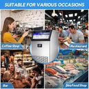 Commercial Ice Maker Machine 400LBS/24H with 125LBS Large Ice Storage Bin, 126Pcs Clear Ice Cubes in 11Mins, Stainless Steel Under Counter Industrial Ice Machine for Bar, Restaurant Business by CozyNest Decor