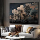 SIGNWIN 60"x72" Extra Large Framed Wall Art Silhouetted Trees at Dusk, Dramatic Forest and Cloudscape for Home Living Room Bedroom Decor (Frame Assembly Required) by CozyNest Decor