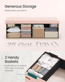 SONGMICS MAZIE Collection - Storage Ottoman Bench, Foldable Foot Rest, 15 x 43 x 15 Inches, End of Bed Bench, Storage Chest, Load 660 lb, Living Room, Bedroom, Entryway, Jelly Pink ULSF604R01 by CozyNest Decor
