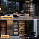 24 Inch Wine Cooler Refrigerator,179 Bottles Wine Fridge Large Capacity Professional Wine Cellars with Powerful Compressor,Quiet Operation and Elegant Design, Black by CozyNest Decor