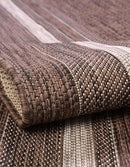 Unique Loom Outdoor Border Collection Area Rug - Soft Border (13' Square, Brown/ Ivory) by GreenHaven Gardens