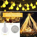 Minetom Mini Globe String Lights, 66 Ft. 200 LED Fairy String Lights Plug in, 8 Modes with Remote, Decor for Indoor Outdoor Party Wedding Christmas Tree Garden, Warm White by CozyNest Decor
