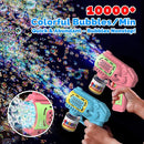 EagleStone Bubble Gun Toys for 3+ Year Old Kids Boys Girls, 2 Pack Automatic Bubble Machine with Bubble Solution, Summer Outdoor Kids Toys for Ages 3-4,4-6,5-7, Birthday Gifts for 3 4 5 6 7 8 Year Old by TinyTreasures Baby Boutique