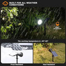 Solar Spot Lights Outdoor, 21 LEDs Solar Outdoor Lights Auto On/Off with 3 Modes, IP67 Waterproof Solar Yard Spotlight Landscape Lighting Garden Wall Lights, 2-in-1 Solar Powered Lights, 2Pack by GreenHaven Gardens
