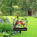 Personalized Name Garden Cardinal Metal Signs with Stake, Custom Family Name Yard Decor for Outdoor Outside, Cardinal Lawn Patio Stake Gardening Enthusiasts Grandmothers Gift by CozyNest Decor