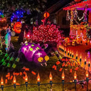 27.8Ft Halloween Decorations Flickering Flame String Lights with 27 Pack Orange Clear Flame Light Bulbs (4 Spare E12 Bulbs), Orange Christmas Lights Outdoor for Home Party Christmas Halloween Decor by GreenHaven Gardens
