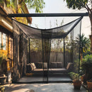 Mosquito Net for Patio 13 x 10 FT | Very Large Sizes & Fabric Designed for Outdoors | Insect House Screen Netting for Gazebo, Porch & Garden Terrace | Black Outside Canopy Bug Protection by GreenHaven Gardens