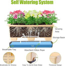 Window Box Planter 8 Pcs, 17 Inches Rectangle Flower Pots with Drainage Holes and Trays, Vegetable Planters for Windowsill Patio Garden Balcony Home Porch Yard Indoor Outdoor (Barley Yellow) by GreenHaven Gardens