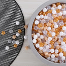 GOGOSO Ball Pit Balls with Starballs 100 - Crushproof Plasticballs for Babies Toddlers Kids Children for 1 2 3 4 5 Years Old,5 Colors,2.15inches, Beige Gold White Clear by TinyTreasures Baby Boutique