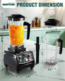 WantJoin Smoothie Blender 1800W Powerful Blenders for Kitchen 68 Oz Large Capacity and BPA-Free Containers with To-Go Cup Countertop Blender for Smoothies, Ice Crushing & Frozen Drinks by TinyTreasures Baby Boutique