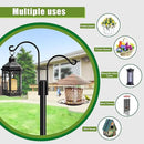 XDW-GIFTS Double Shepherds Hooks for Outdoor, 2-Pack Heavy Duty Garden Pole for Hanging Bird Feeder, Plant Baskets, Solar Light Lanterns, Garden Plant Hanger Stands with 5 Base Prongs by GreenHaven Gardens
