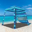 HOMEDEMO Beach Canopy UPF 50+, 6'×6', Easy Set up and Take Down Tent with Sand Pockets, Side Wall Shade Wind Waterproof for Kids, Family & Friends by TinyTreasures Baby Boutique