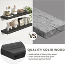 Floating Shelves for Wall, USA-Sourced Fir Wood 24 Inch Wall Shelves Set of 2, Natural Rustic Solid Wooden Floating Shelves Wall Mounted, Nursery Book Storage Shelf, Display Shelf for Bathroom by CozyNest Decor