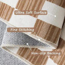 jinchan Runner Rug 2x6 Hallway Washable Modern Checkered Geometric Lattice Kids Bedroom Rug Indoor Floor Cover Non Slip Soft Carpet for Nursery Room Kitchen Laundry Room Home Brown by CozyNest Decor