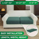 Couch Cushion Covers for Sectional Sofa, Stretch Soft Sofa Slipcovers Washable Wear-Resistant Universal Furniture Protector for Living Room(2 Seaters Covers, Green) by CozyNest Decor